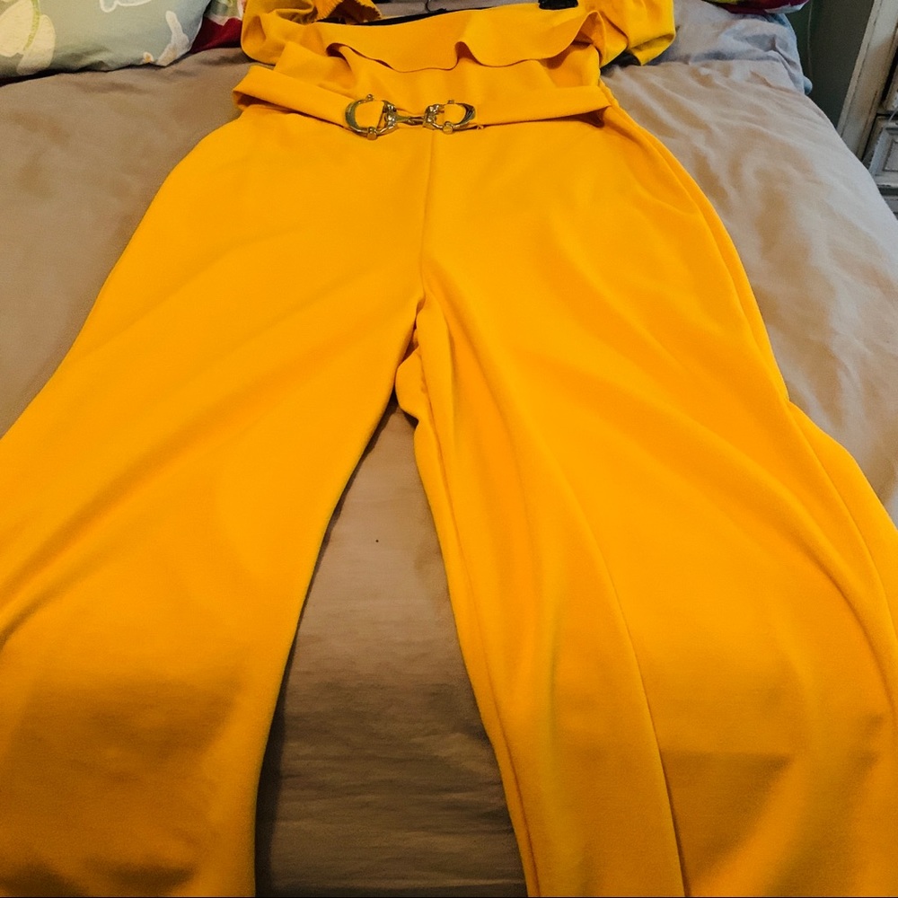 Cute mustard pantsuit